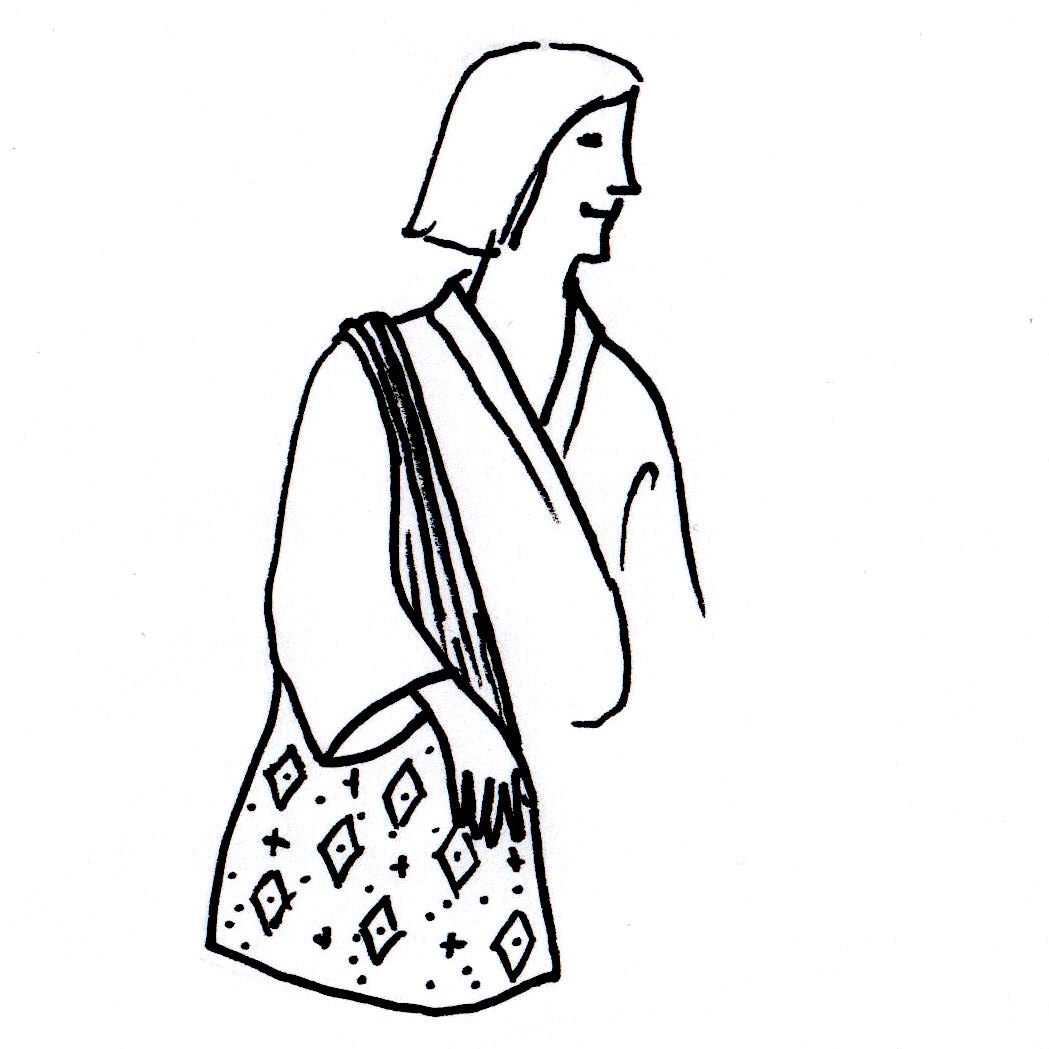 dessin de la Housse pour hakama portée à l